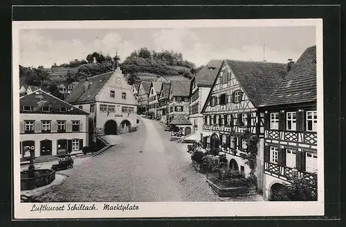 AK Schiltach, Rathaus und Apotheke am Marktplatz