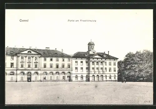 AK Kassel, Partie am Friedrichsplatz, Häuserfassaden