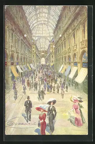 Künstler-AK G. Guerzoni: Milano, Galleria Vitt. Em. II