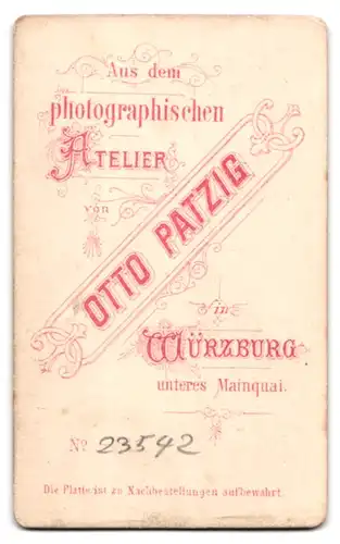 Fotografie Otto Patzig, Würzburg, Unteres Mainquai, Portrait brünette junge Schönheit mit Brosche am Kragen