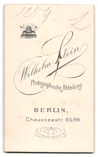 Fotografie Wilhelm Stein, Berlin, Chausseestr. 65 /66, Portrait blonder hübscher Bube mit Hut im eleganten Anzug