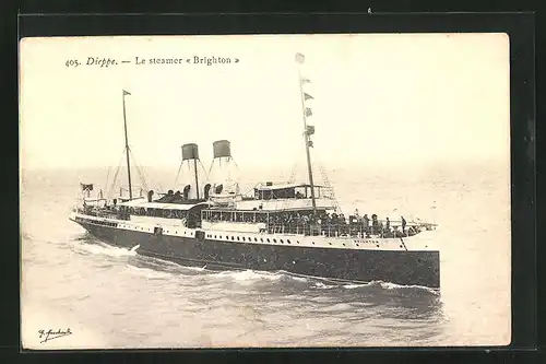 AK Passagierschiff Brighton auf hoher See