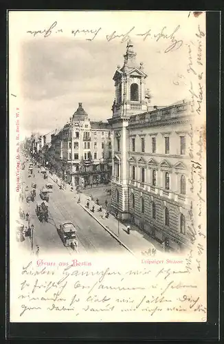 AK Berlin, Leipziger Strasse aus der Vogelschau