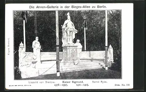 AK Berlin-Tiergarten, Denkmal Kaiser Sigmund in der Ahnen-Galerie