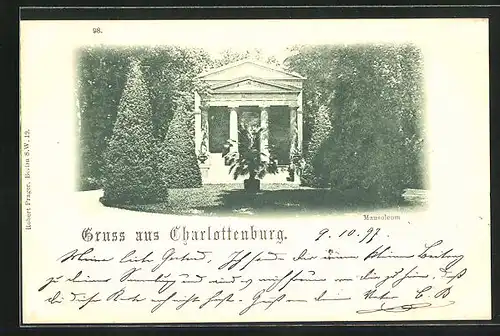 AK Berlin-Charlottenburg, Mausoleum, Aussenansicht