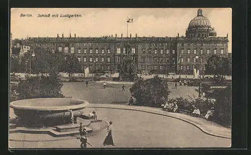 AK Berlin, Schloss mit Lustgarten