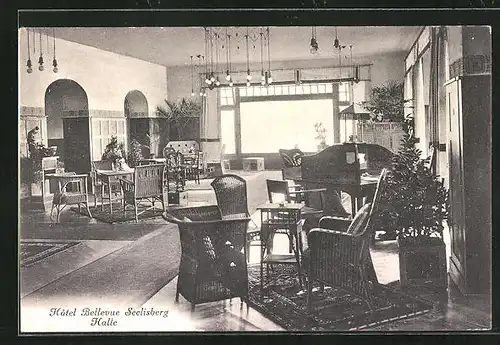 AK Seelisberg, Hôtel Bellevue, Halle