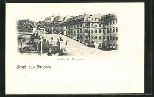 AK Dresden, Brühl`sche Terrasse