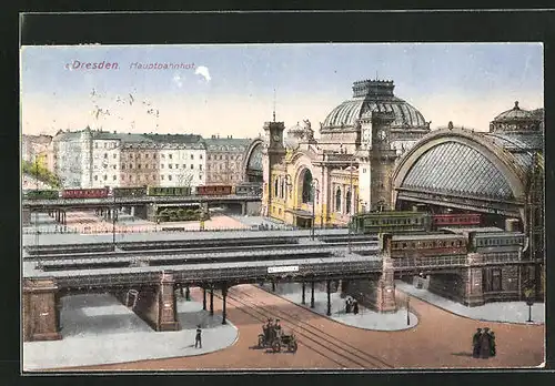AK Dresden, Vor dem Hauptbahnhof