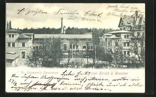 AK Dresden-Weisser Hirsch, Dr. Lahmann's Sanatorium, Gesamtansicht