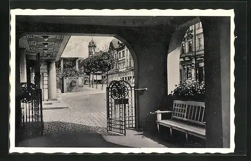 AK Dresden-Weisser Hirsch, Haupteingang zu Dr. Lahmann's Sanatorium