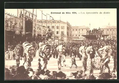 AK Nice, Carnaval 1924, Les epouvantes du diables