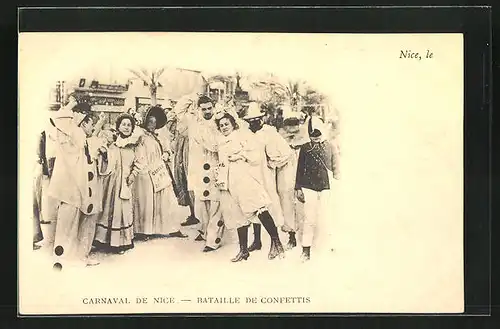 AK Nice, Carnaval, Bataille de Confettis