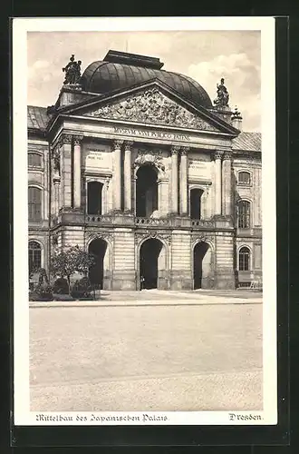 AK Dresden-Neustadt, Mittelbau des Japanischen Palais
