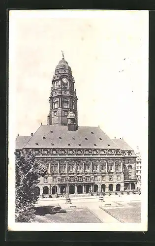 AK Dresden, Blick auf das Rathaus