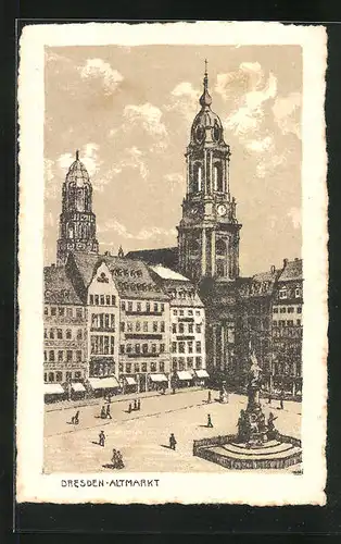 AK Dresden, am Altmarkt