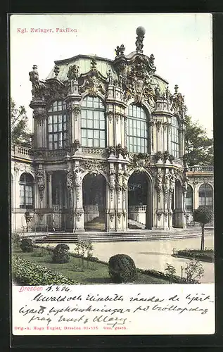 AK Dresden, Kgl. Zwinger, Pavillon
