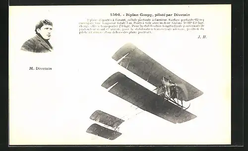 AK Biplane Goupy, pilote par Divetain