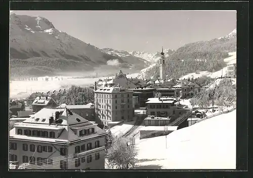 AK Samedan, Ortspartie im Winterglanz