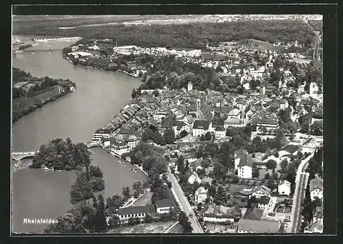 AK Rheinfelden, Panoramablick aus der Luft gesehen