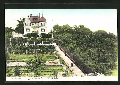 AK Dresden-Trachenberge, Blick zum Gasthaus Eichenhof