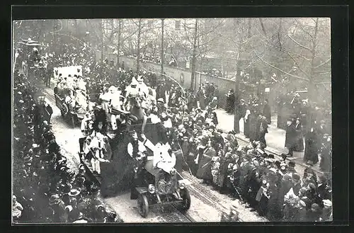 AK Dresden, Karnevals-Festzug 1913, Rathaus-Esel und Fleischnot