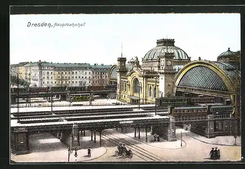 AK Dresden, Vor dem Hauptbahnhof