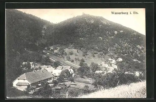 AK Wasserburg i. Els., Blick von der Bergwiese