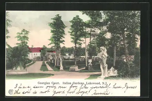 AK Lakewood, NJ, Georgian Court, Italian Gardens