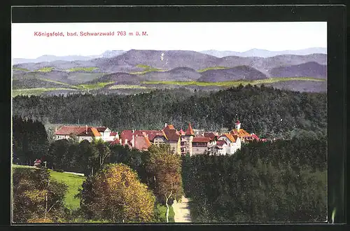 AK Königsfeld / Schwarzwald, Gesamtansicht mit Umgebung