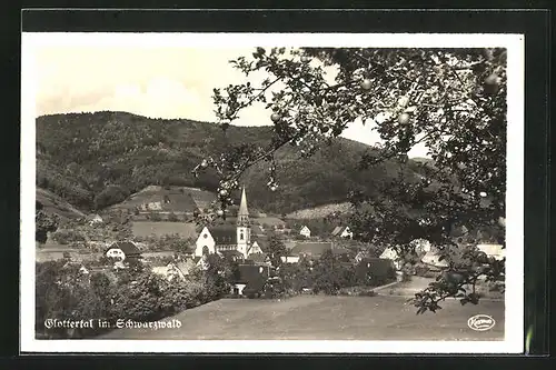 AK Glottertal i. Schwarzwald, Gesamtansicht mit Kirche