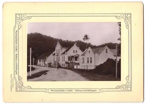 Fotografie Eugen Currlin, Blumenau, Ansicht Blumenau, Rathaus und Gefängnis, Municipalidade e Cadea