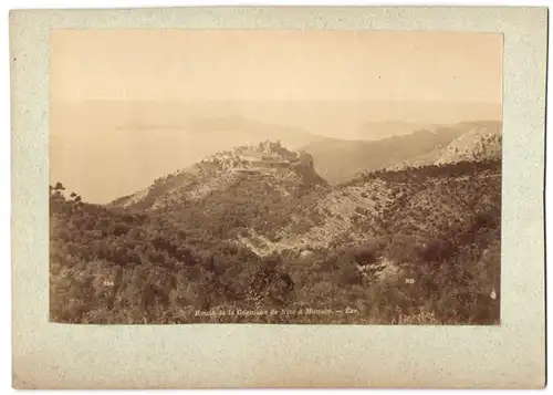 Fotografie unbekannter Fotograf, Ansicht Nizza, Route de la Corniche de Nice a Monaco, Eze, Weinberg