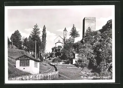 AK Nossa Donna /Bergell, Teilansicht mit Kirche