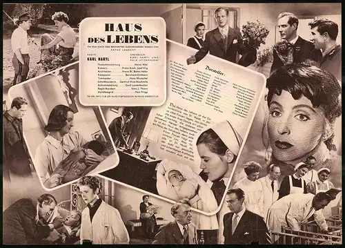 Filmprogramm IFB Nr. 1644, Haus des Lebens, Gustav Fröhlich, Cornell Borchers, Regie: Karl Hartl