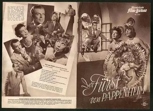 Filmprogramm IFB Nr. 1557, Der Fürst von Pappenheim, Victor de Kowa, Hannelore Schroth, Regie: Hans Deppe