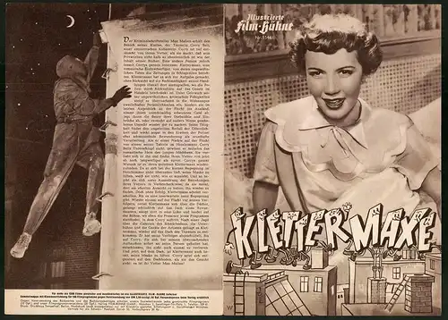 Filmprogramm IFB Nr. 1544, Klettermaxe, Albert Lieven, Liselotte Pulver, Regie: Kurt Hoffmann