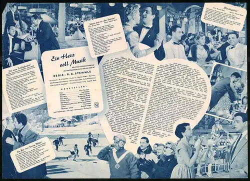 Filmprogramm IFB Nr. 2886, Ein Herz voll Musik, Vico Torriani, Ina Halley, Ruth Stephan, Regie: R. A. Stemmle