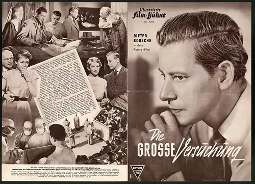 Filmprogramm IFB Nr. 1794, Die grosse Versuchung, Dieter Borsche, Erich Ponto, Heinr. Gretler, Regie: Rolf Hansen