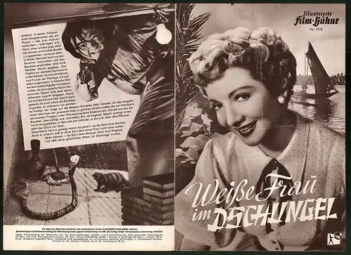 Filmprogramm IFB Nr. 1772, Weisse Frau im Dschungel, Claudette Colbert, Jack Hawkins, Regie: Ken Annakin
