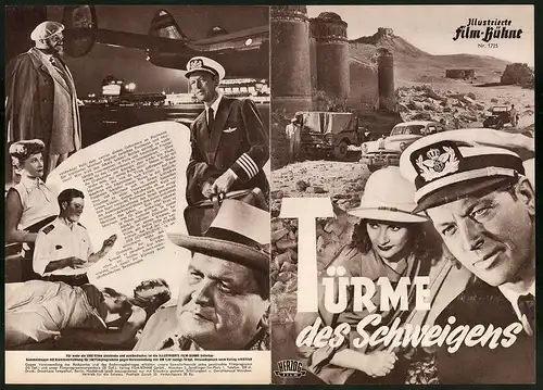 Filmprogramm IFB Nr. 1725, Türme des Schweigens, Frits van Dongen, Gisela Uhlen, Regie: Hans Bertram
