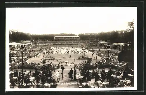 AK Frankfurt-Niederrad, Stadion, Planschbecken und Schwimmbad