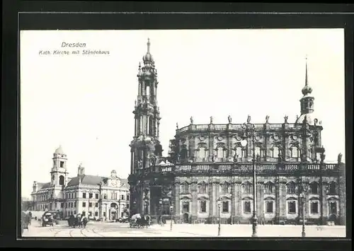 AK Dresden, Katholische Kirche mit Ständehaus