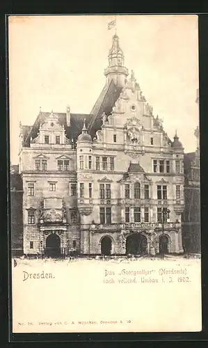 AK Dresden, Das Georgentor Nordseite nach vollend. Umbau i. J. 1902
