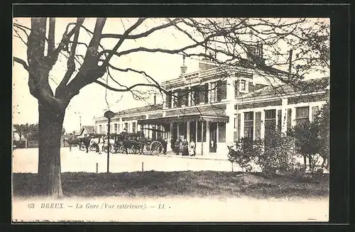 AK Dreux, La Gare, Bahnhof