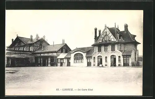 AK Lisieux, La Gare Etat, Bahnhof