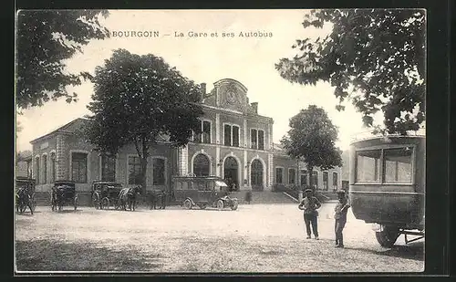 AK Bourgoin, La Gare et ses Autobus, Bahnhof