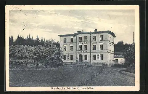 AK Bad Salzbrunn, Gasthaus Rehbockschänke Konradsthal