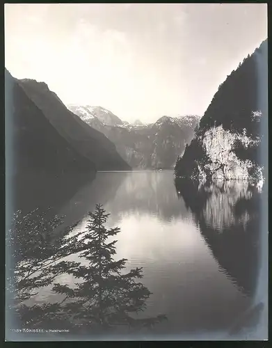 Fotografie Würthle & Sohn, Salzburg, Ansicht Schönau am Königssee, Blick auf den stillen See, Fotografenstempel