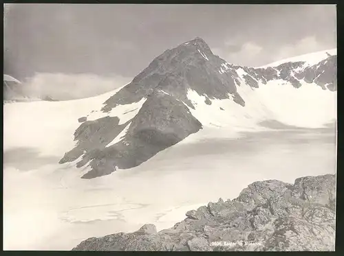 Fotografie Würthle & Sohn, Salzburg, Ansicht Donzdorf, Gletscher auf dem Becher im Stubaithal, Fotografenstempel